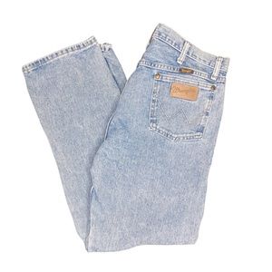 Vintage wrangler denim light wash jeans